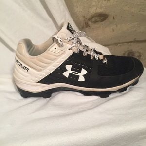 Under Armour baseball cleats black white Men’s 11